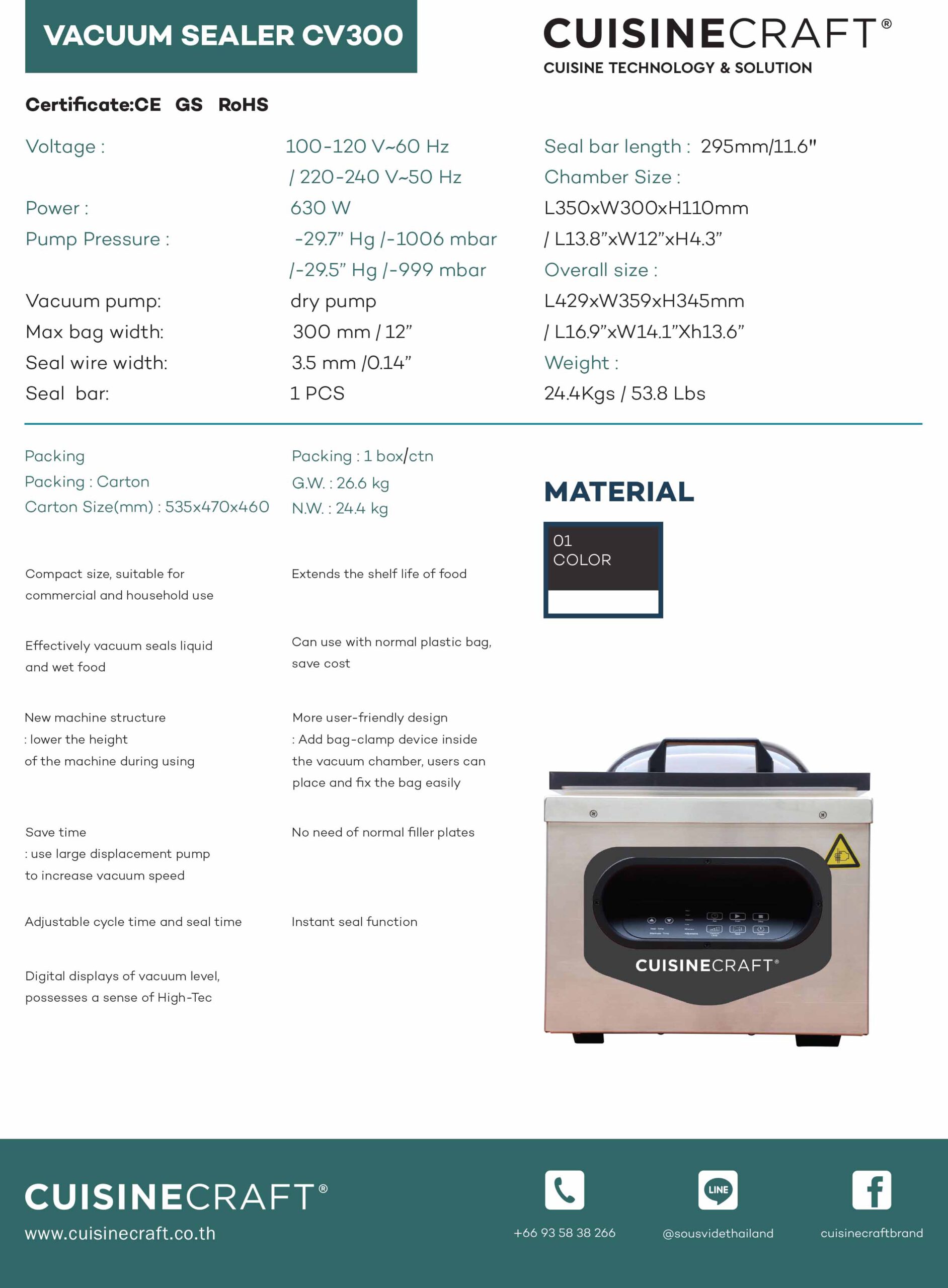 PolyScience Chamber Vacuum Sealer System 300 Series – CREA